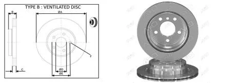 Диск гальмівний зад. BMW 1 (E81, E87), 3 (E90), X1 (E84) 09-> (300x20mm) (APPLUS) APLUS 61446AP