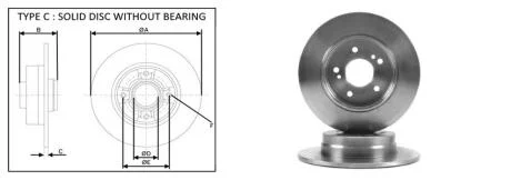 Диск гальмівний W202,W210 задн. Ø 278 APLUS 61457AP