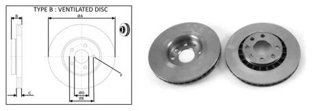 ГАЛЬМІВНИЙ ДИСК ПЕРЕДН. OPEL VECTRA B УНИВЕРСАЛ (J96) [11/96-07/03] APLUS 61468AP