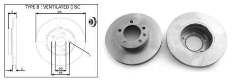 Диск гальмівний перед. Opel Movano 98- disk 16" APLUS 61469AP
