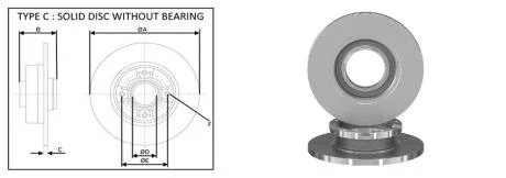Гальмівний диск задній FORD Transit/Transit Custom 2012- APLUS 61517AP