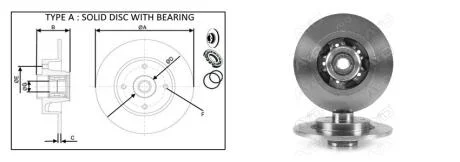 ГАЛЬМІВНИЙ ДИСК ЗАДН. RENAULT KANGOO EXPRESS (FW0/1_) [02/08-] APLUS 61612BAP