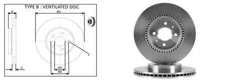 Гальмівний диск перед. HYUNDAI I20 ACTIVE, I20 II KIA RIO III, RIO IV, STONIC 1.0-1.6D 09.11- APLUS 61640AP