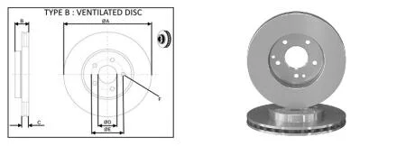 Диск гальмівний перед. MB C (W202), CLK (C208), E (W210), SLK (R170, R171) 1.6-3.0D 05.93-06.11 APLUS 61729AP