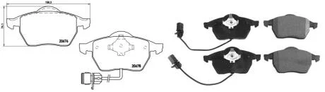 Колодки гальмівні передні Audi A6 С5 - VW Passat B5 (96-05), Skoda Superb (01-08) з датч. APLUS 71129BAAP