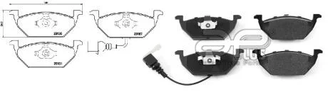 Колодки гальмівні передні VW Golf IV, Skoda Oktavia 1.6, FABIA I (1999-2008) з датч. APLUS 71134AAP