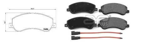 ГАЛЬМІВНІ КОЛОДКИ ПЕРЕДН. (з датчиком!) VW AMAROK ПЛАТФОРМА/ШАСІ (S1B, S6B, S7B) [09/11-] APLUS 71171BBAP