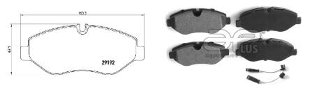 Колодки гальмiвнi,перед (2 датчики) MB Sprinter, VW Crafter 2006- (BREMBO) APLUS 71197BCAP