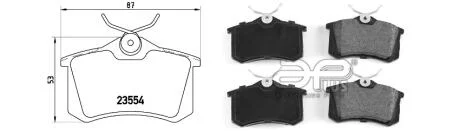 Колодки гальмівні задні Audi A6 (97-04), VW Jetta (84-91), Renault Scenic 03-> APLUS 71210AAP