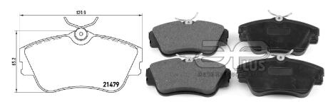 ГАЛЬМІВНІ КОЛОДКИ ПЕРЕДН. VW TRANSPORTER IV С БОРТОВОЙ ПЛАТ [07/90-04/03] APLUS 71275BAAP