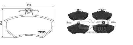 Колодки гальмівні передні Audi A4 B5, VW Passat B5 94-> (APPLUS) APLUS 71289AAP