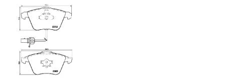 Колодки гальмiвнi,перед (+2 датчики)AUDI A6 TDI 04-,VW GOLF V 03-, VW PASSAT 05- APLUS 71312BAAP