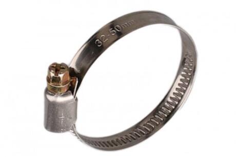 Хомут червячный 32-50мм, нержавейка, не перфорир. W2 (50 шт.) уп. APRO HCN-09