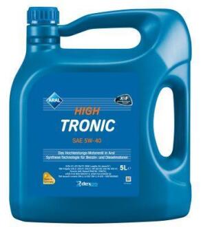 Олива двигуна 5L HighTronic 5W40 (DE) (VW 502 00/505 00/505 01 MB 229.31 Ford WSS-M2C917-ARenault RN0700/ RN0710 Fiat 9.55535 S2) ARAL 1529F9