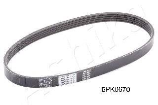 Пасок поліклиновий 5PK673 ASHIKA 1125PK670