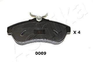 Комплект гальмівних накладок, дискове гальмо ASHIKA 50-00-0009