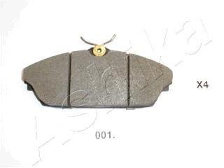 Комплект гальмівних накладок, дискове гальмо ASHIKA 50-00-001
