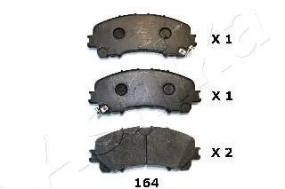 Комплект гальмівних накладок, дискове гальмо ASHIKA 5001164