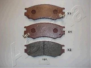 Комплект гальмівних накладок, дискове гальмо ASHIKA 5001197