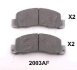 Комплект тормозных колодок, дисковый тормоз ASHIKA 50022003 (фото 1)