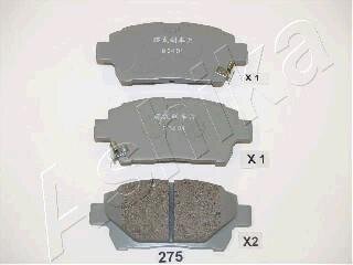 Комплект тормозных колодок, дисковый тормоз ASHIKA 5002275