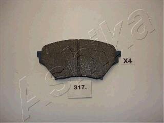 Комплект гальмівних накладок, дискове гальмо ASHIKA 5003317