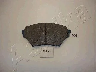 Комплект гальмівних накладок, дискове гальмо ASHIKA 5003317