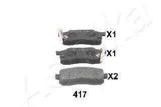 G1/ТОРМОЗНЫЕ КОЛОДКИ ASHIKA 5004417