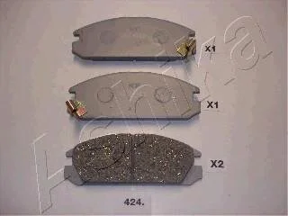 Комплект гальмівних накладок, дискове гальмо ASHIKA 50-04-424