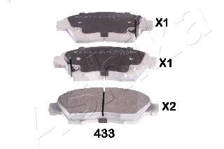 Колодки тормозные дисковые передние HONDA CIVIC/CRX ASHIKA 50-04-433
