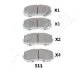 Комплект гальмівних накладок, дискове гальмо ASHIKA 5005511 (фото 1)