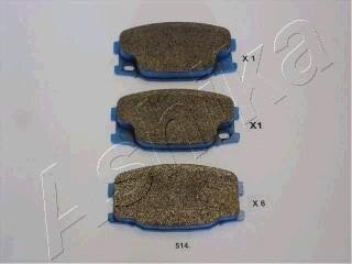 Комплект гальмівних накладок, дискове гальмо ASHIKA 5005514