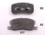 Комплект гальмівних накладок, дискове гальмо ASHIKA 5005517 (фото 1)