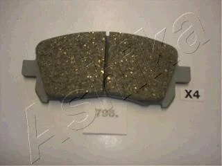 Комплект гальмівних накладок, дискове гальмо ASHIKA 50-07-796