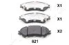 Комплект гальмівних накладок, дискове гальмо ASHIKA 50-08-821 (фото 1)