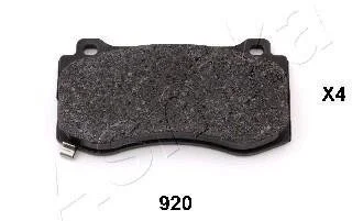 Комплект гальмівних накладок, дискове гальмо ASHIKA 50-09-920