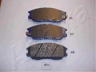 Комплект гальмівних накладок, дискове гальмо ASHIKA 500SS01