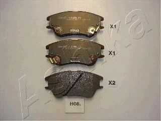 Комплект гальмівних накладок, дискове гальмо ASHIKA 50H0008