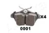 Комплект гальмівних накладок, дискове гальмо ASHIKA 51-00-00001 (фото 2)