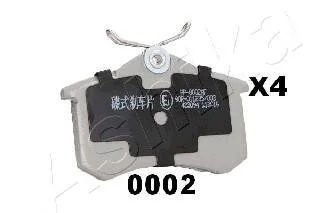 Комплект гальмівних накладок, дискове гальмо ASHIKA 51-00-00002