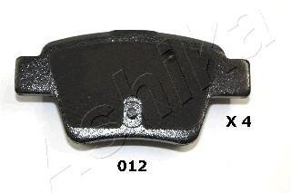 Комплект гальмівних накладок, дискове гальмо ASHIKA 51-00-012