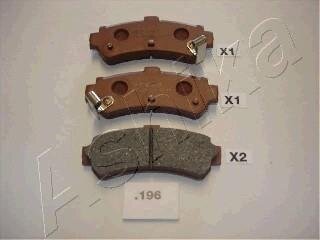 Комплект гальмівних накладок, дискове гальмо ASHIKA 5101196