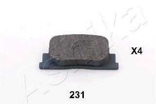 Комплект гальмівних накладок, дискове гальмо ASHIKA 51-02-231
