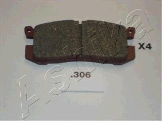Комплект гальмівних накладок, дискове гальмо ASHIKA 5103306