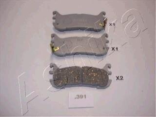 Комплект гальмівних накладок, дискове гальмо ASHIKA 5103391
