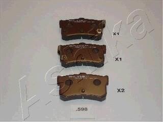 Комплект гальмівних накладок, дискове гальмо ASHIKA 5105598