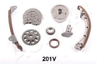 К-кт ланцюга приводу ГРМ (3шестерні+напр.) TOYOTA COROLLA (E11, E12) 1.4/1.6 00-07, AVENSIS 1.6/1.8 00-08 ASHIKA KCK201V
