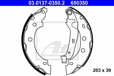 - Гальмівні колодки до барабанів ATE 03.0137-0350.2
