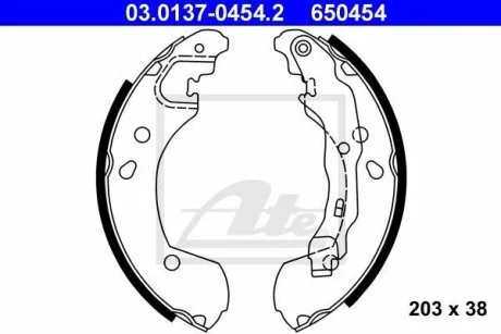 Колодки тормозные NISSAN/RENAULT MICRA/NOTE/CLIO 03- барабан. ATE 03.0137-0454.2