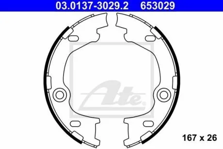 Гальмівна колодка HYUNDAI I30, IX35, TUCSON KIA CEE\'D, PRO CEE\'D, SPORTAGE III 1.4-2.0LPG 12.06- ATE 03.0137-3029.2